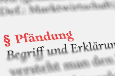 Textausschnitt Pfändung
