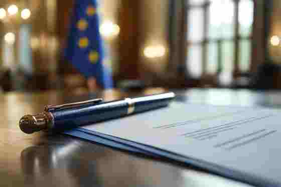 Dokument und Kugelschreiber